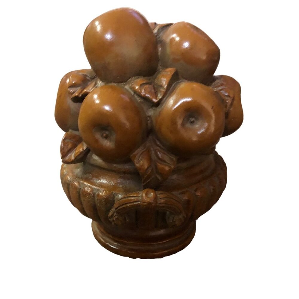 Vintage Italian Fruit Urn Resin Apple Topiary Decor Used - Picture 4 of 16